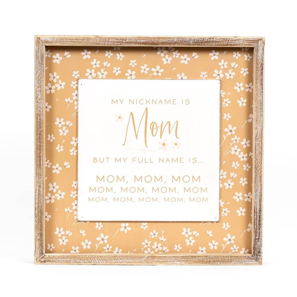 11890 - 13x13 rvs wood frame  (MOM/CROWN)  Mother's Day Gift
