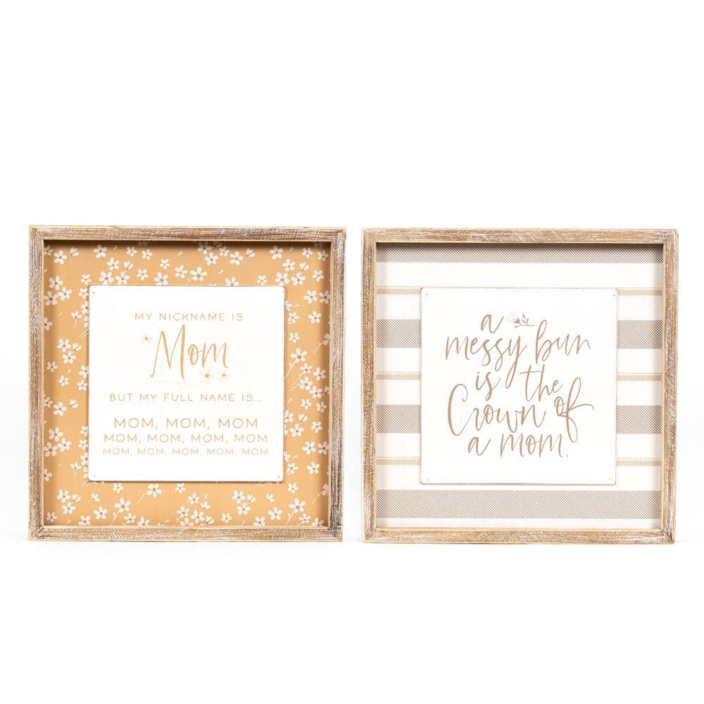 11890 - 13x13 rvs wood frame  (MOM/CROWN)  Mother's Day Gift